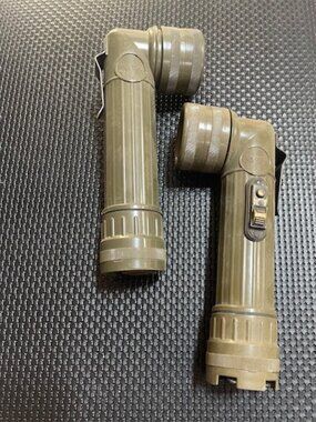 Vintage Fulton MX-991/U Military Style Angle Flashlights “Moonbeams” (2)